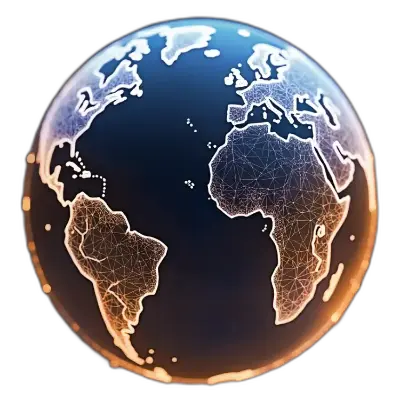 Wired globe placeholder version